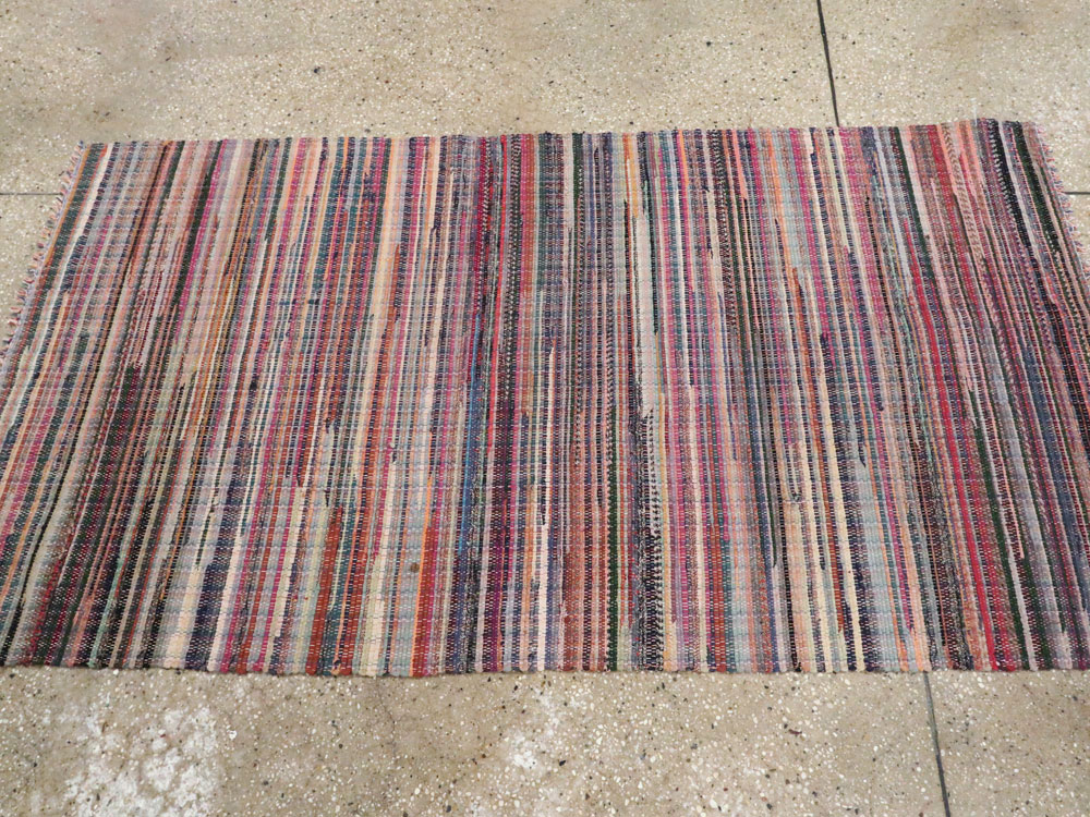 Small Vintage American Rag Rug (Pair: 2 of 2), No.27585 - Galerie Shabab