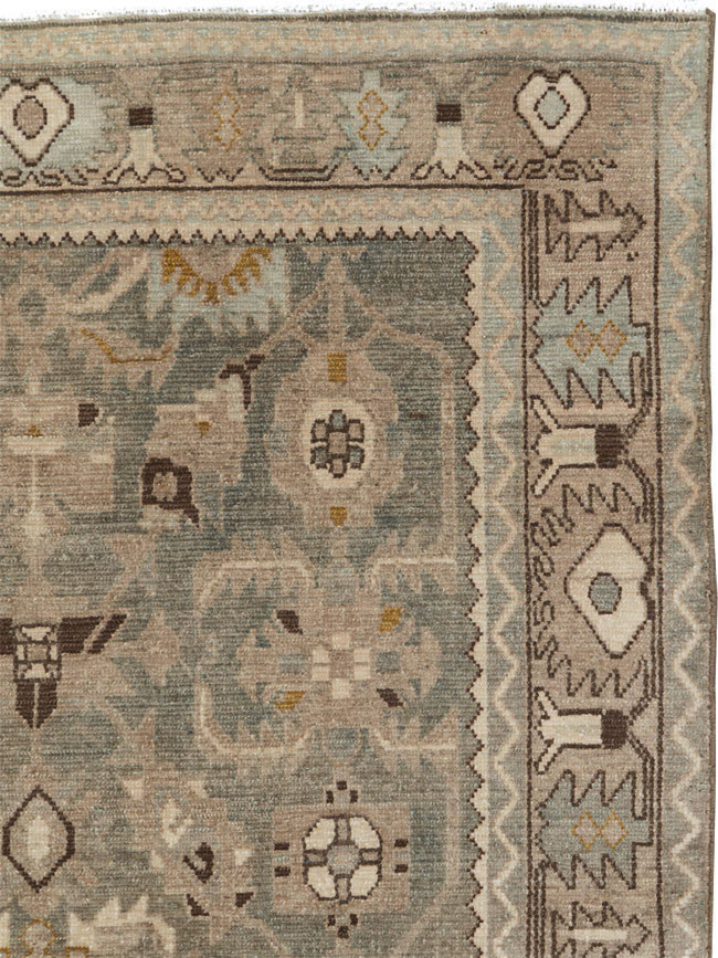 Vintage Persian Malayer Accent Rug, No.27591 - Galerie Shabab