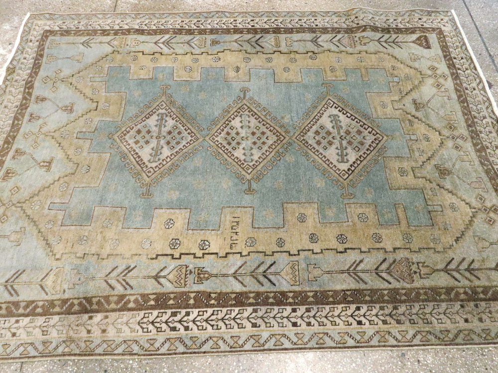 Vintage Persian Afshar Accent Rug, No.27598 - Galerie Shabab