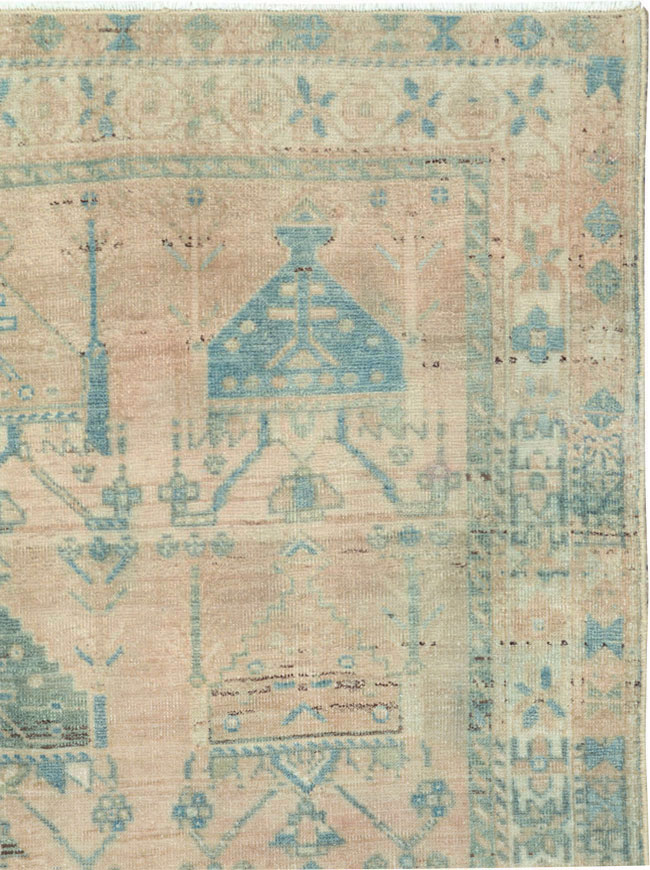 Vintage Persian Afshar Throw Rug, No.27600 - Galerie Shabab