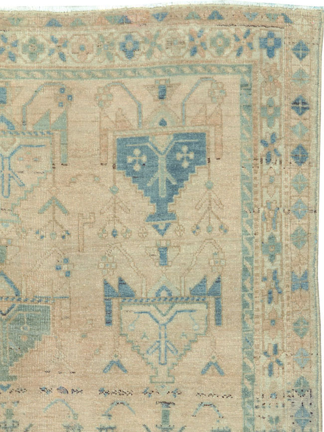 Vintage Persian Afshar Throw Rug, No.27600 - Galerie Shabab
