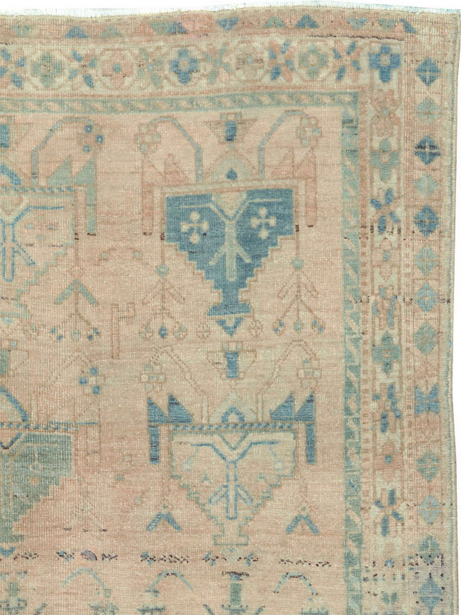 Vintage Persian Afshar Throw Rug, No.27600 - Galerie Shabab