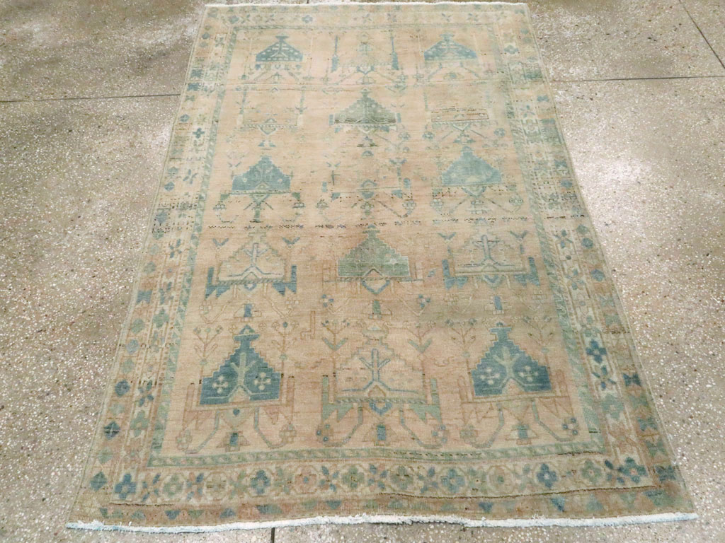 Vintage Persian Afshar Throw Rug, No.27600 - Galerie Shabab