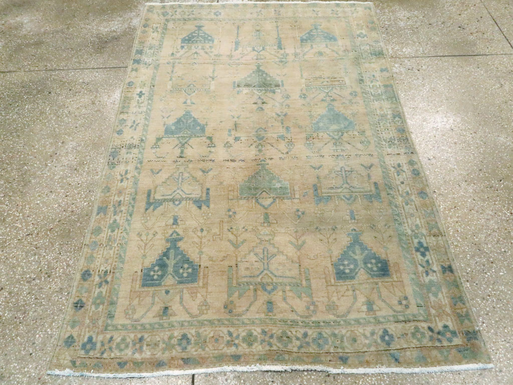 Vintage Persian Afshar Throw Rug, No.27600 - Galerie Shabab