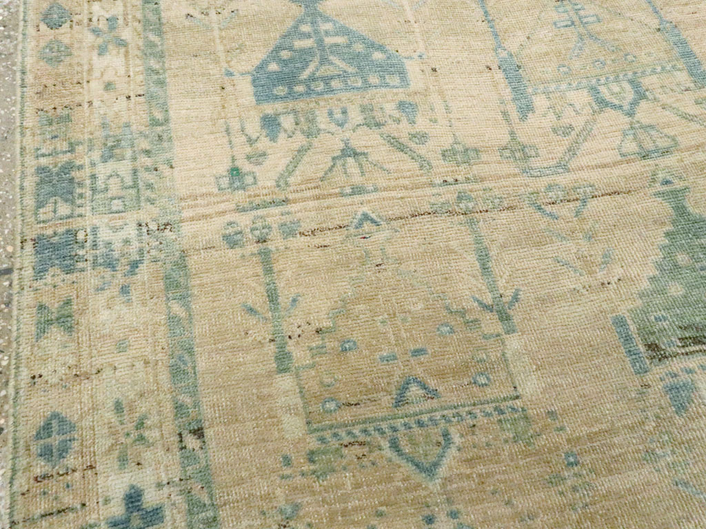 Vintage Persian Afshar Throw Rug, No.27600 - Galerie Shabab