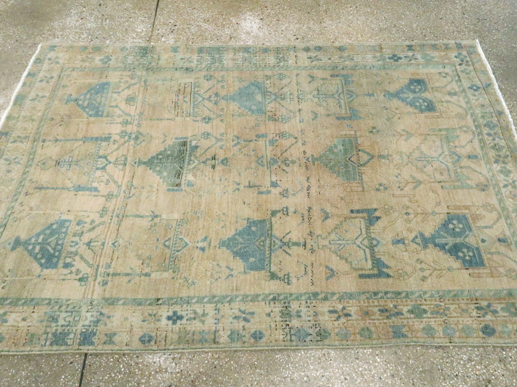 Vintage Persian Afshar Throw Rug, No.27600 - Galerie Shabab