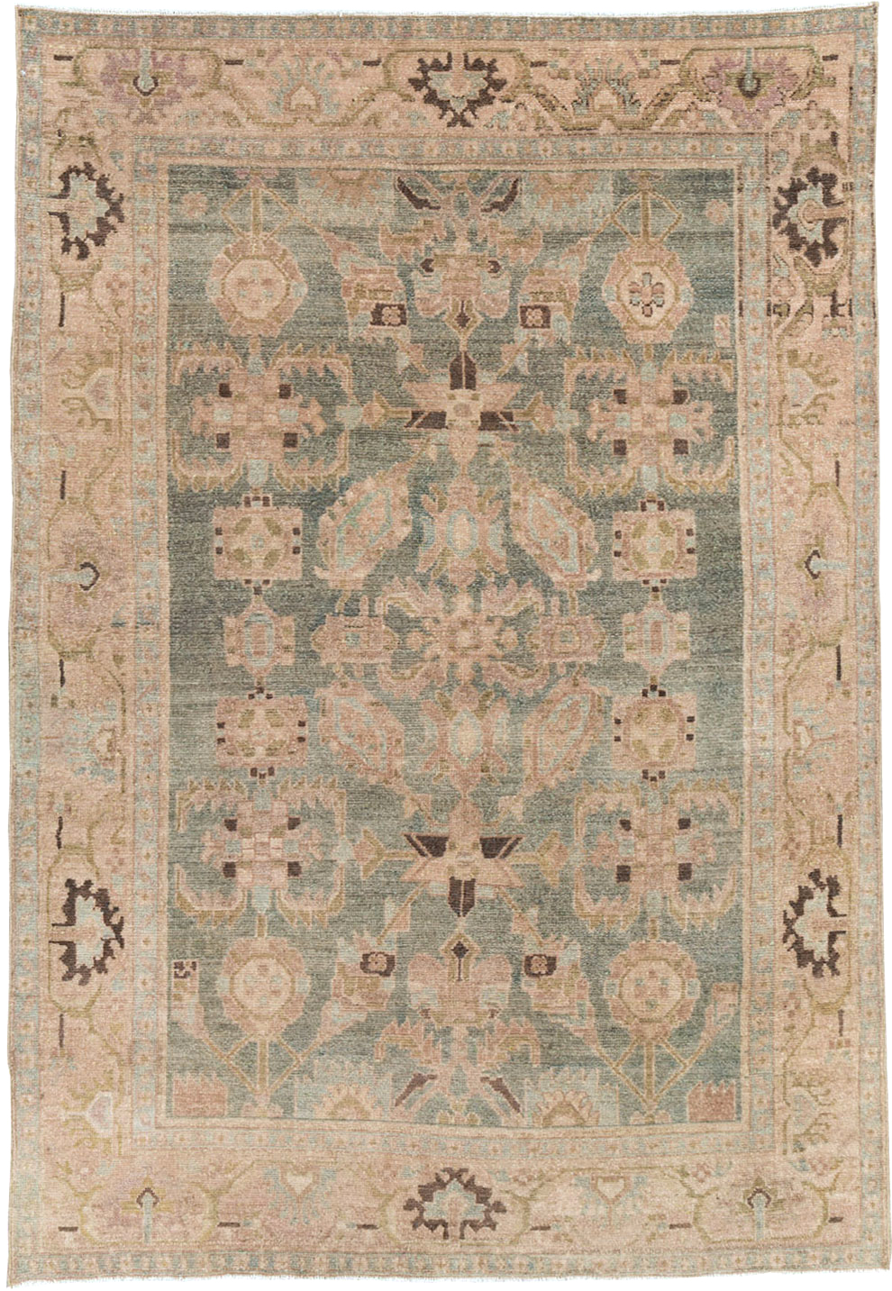Vintage Persian Malayer Accent Rug, No.27602 - Galerie Shabab