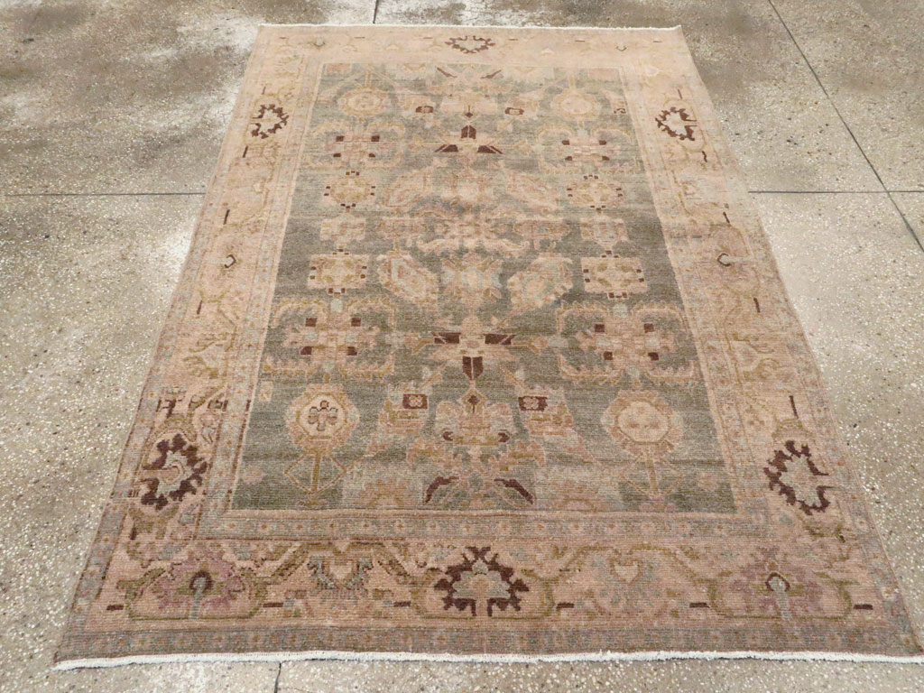 Vintage Persian Malayer Accent Rug, No.27602 - Galerie Shabab
