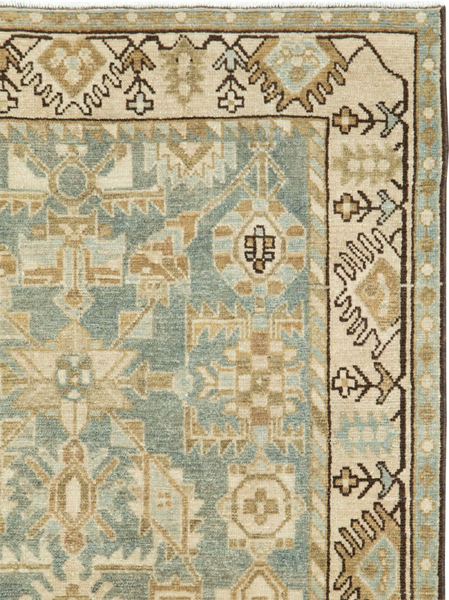 Vintage Persian Malayer Throw Rug, No.27603 - Galerie Shabab