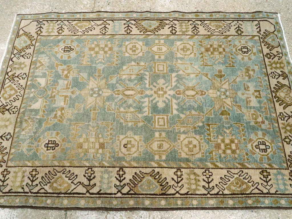 Vintage Persian Malayer Throw Rug, No.27603 - Galerie Shabab