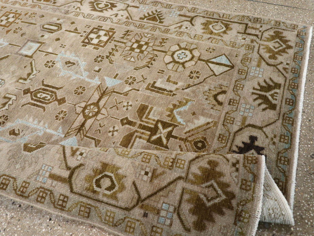 Vintage Persian Malayer Accent Rug, No.27604 - Galerie Shabab