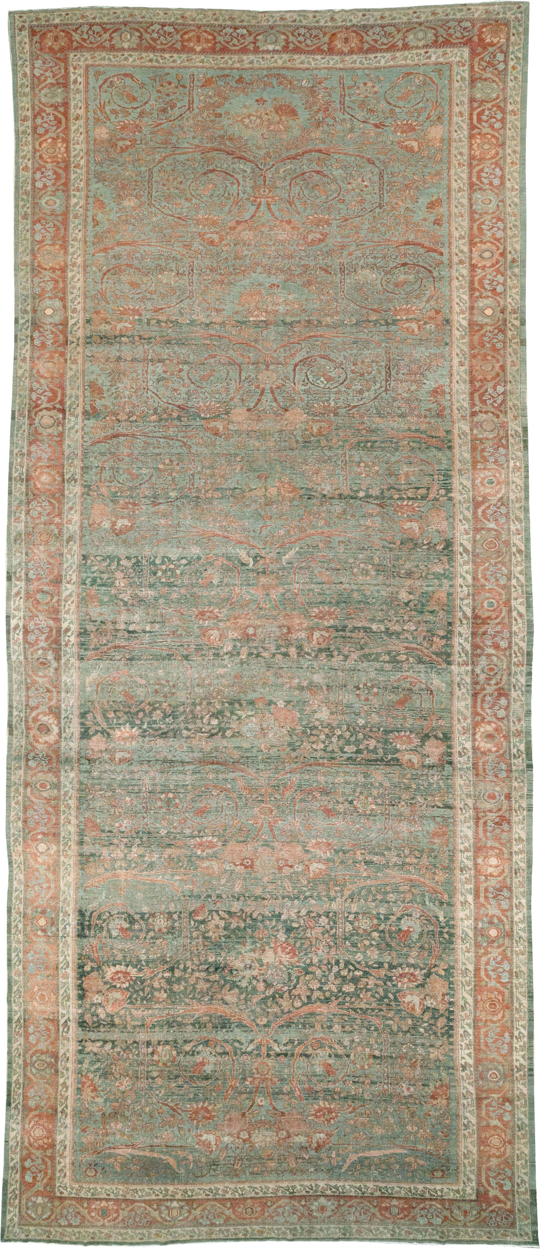 Antique Persian Mahal Long and Narrow Oversize Carpet, No.27623 - Galerie Shabab