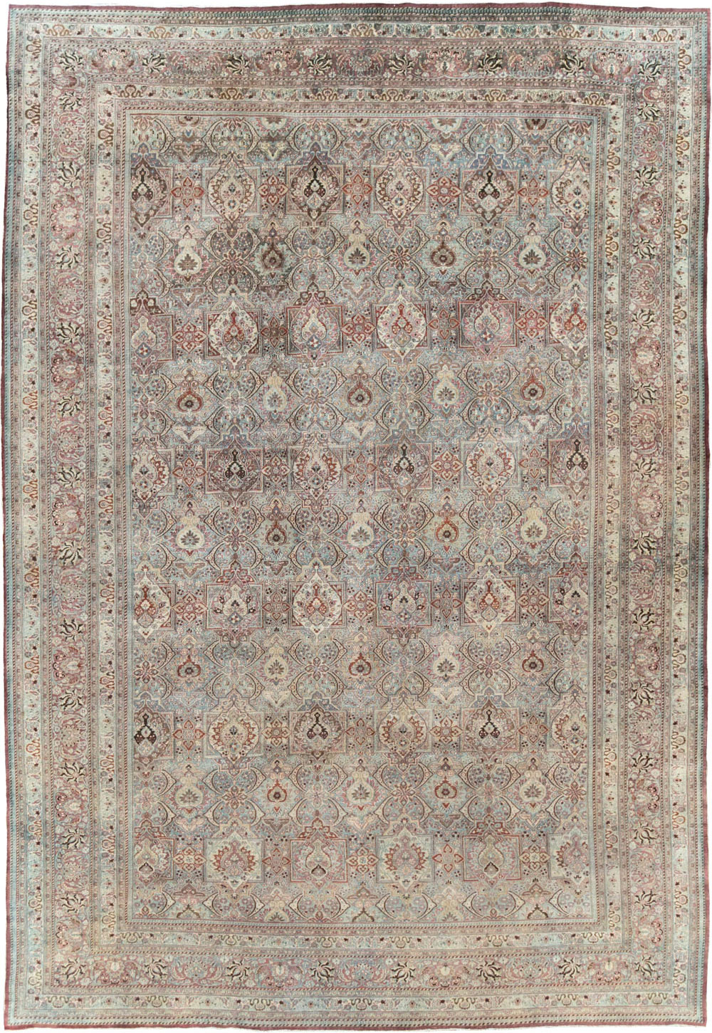 Antique Persian Mashad Large Carpet, No.27627 - Galerie Shabab