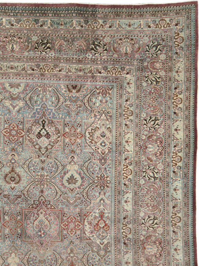 Antique Persian Mashad Large Carpet, No.27627 - Galerie Shabab
