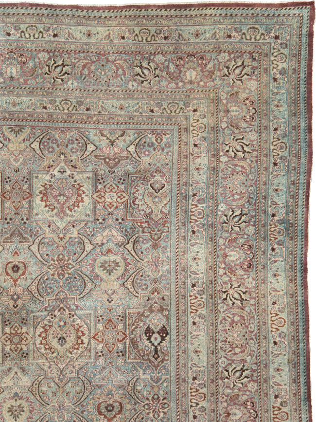 Antique Persian Mashad Large Carpet, No.27627 - Galerie Shabab