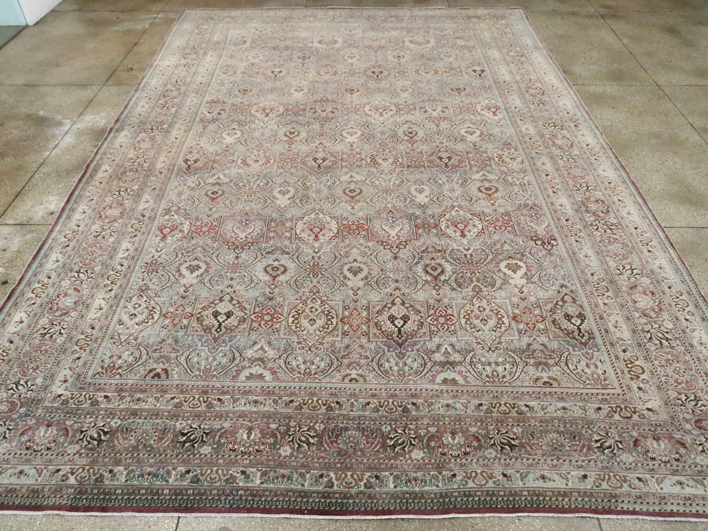 Antique Persian Mashad Large Carpet, No.27627 - Galerie Shabab