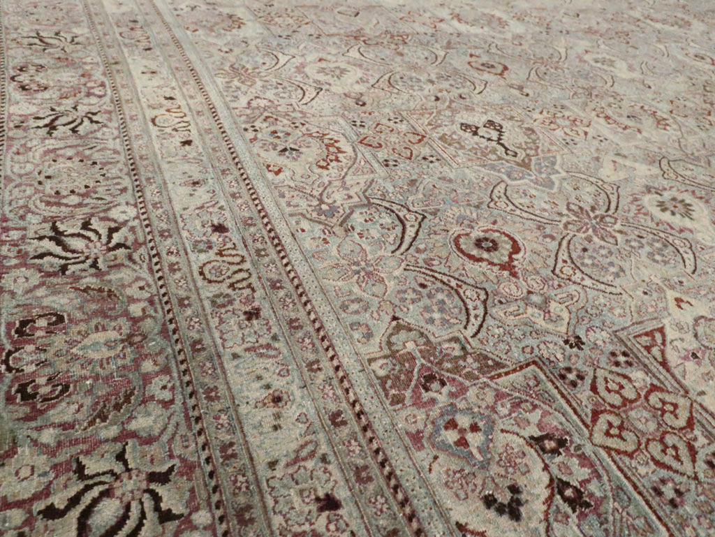 Antique Persian Mashad Large Carpet, No.27627 - Galerie Shabab