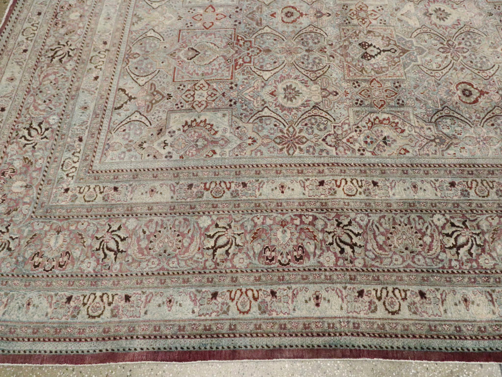 Antique Persian Mashad Large Carpet, No.27627 - Galerie Shabab