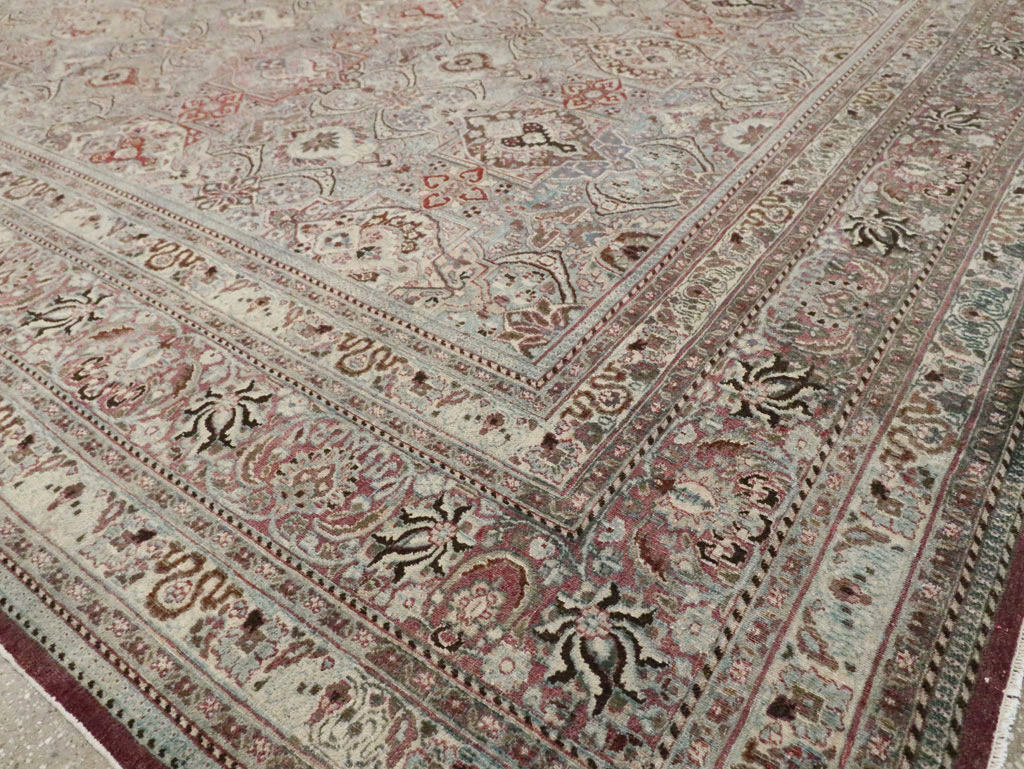 Antique Persian Mashad Large Carpet, No.27627 - Galerie Shabab