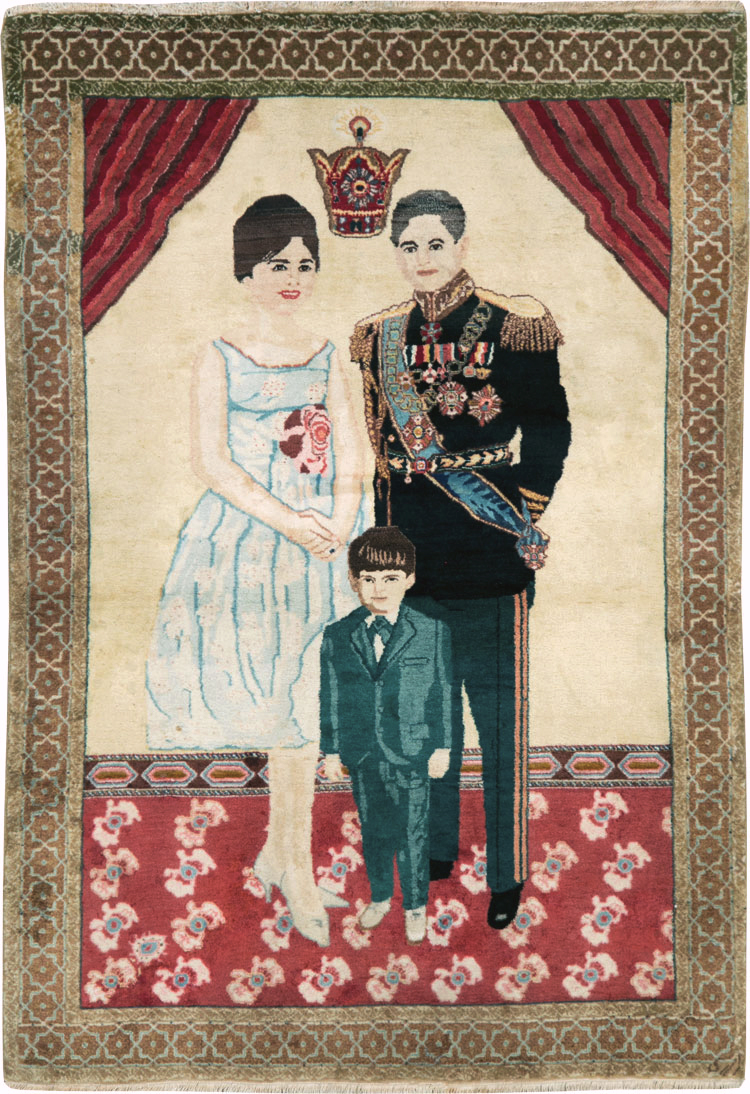 Vintage Persian Tabriz Pictorial Rug, No.27629 - Galerie Shabab