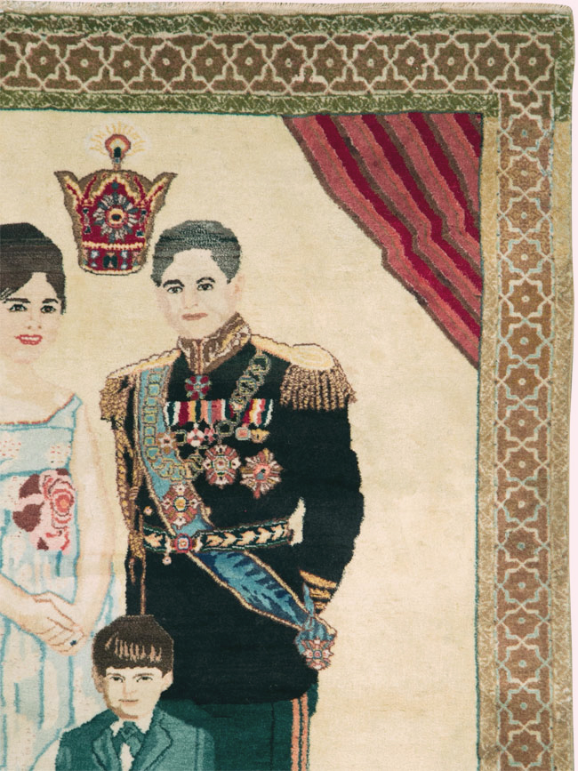 Vintage Persian Tabriz Pictorial Rug, No.27629 - Galerie Shabab