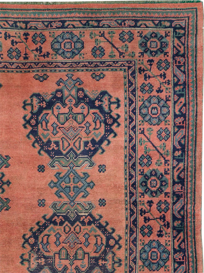 Vintage Turkish Oushak Square Room Size Carpet, No.27630 - Galerie Shabab