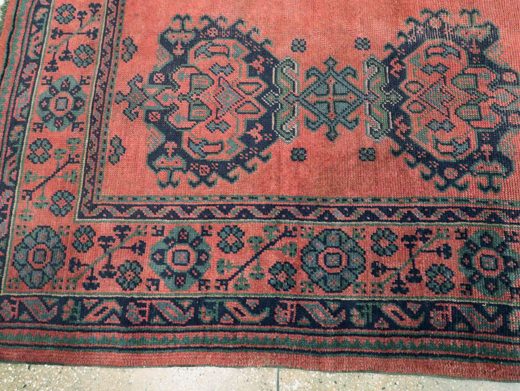 Vintage Turkish Oushak Square Room Size Carpet, No.27630 - Galerie Shabab
