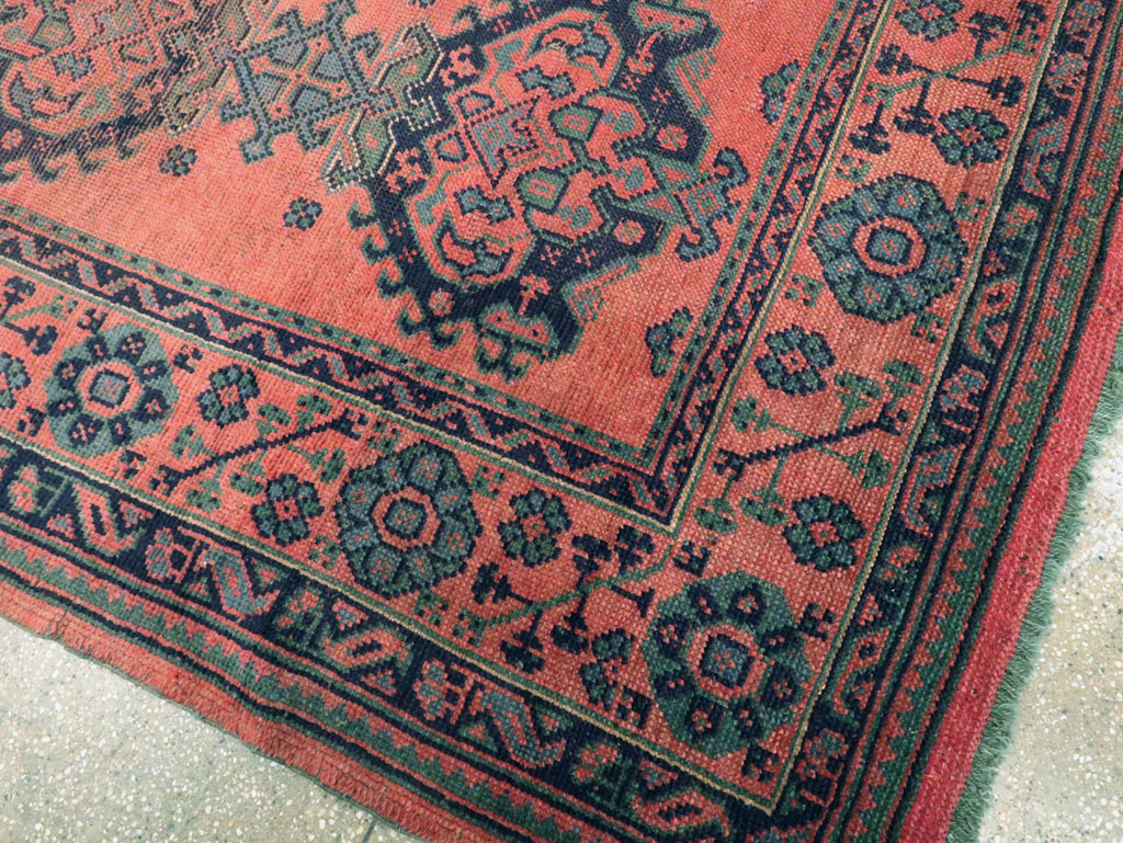 Vintage Turkish Oushak Square Room Size Carpet, No.27630 - Galerie Shabab