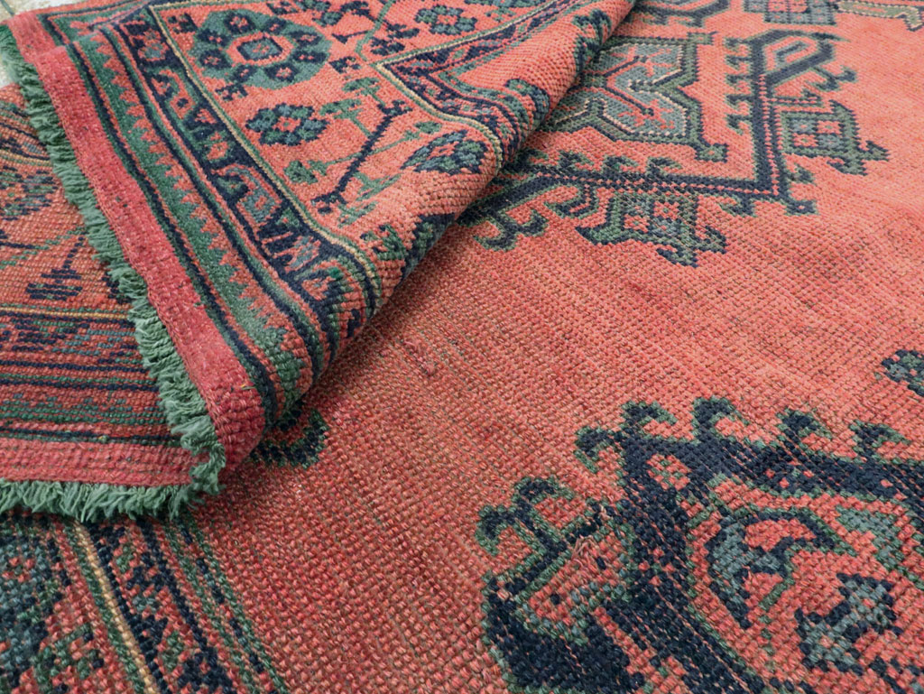 Vintage Turkish Oushak Square Room Size Carpet, No.27630 - Galerie Shabab
