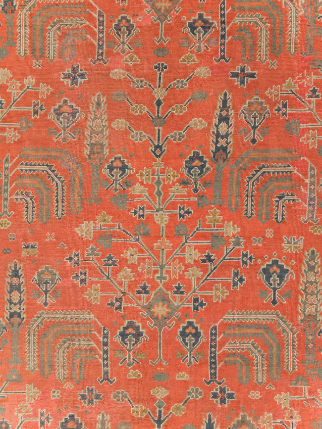 Antique Turkish Oushak Room Size Carpet, No.27634 - Galerie Shabab