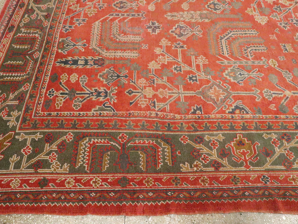 Antique Turkish Oushak Room Size Carpet, No.27634 - Galerie Shabab