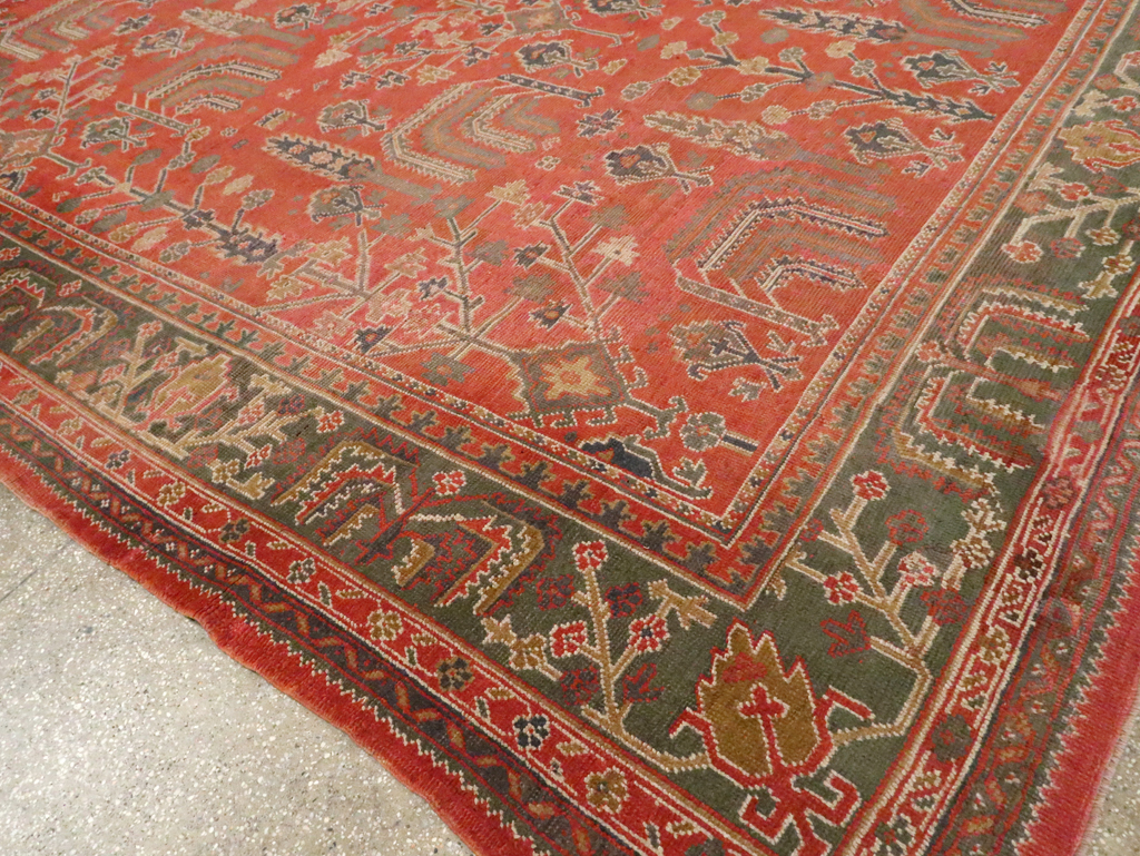 Antique Turkish Oushak Room Size Carpet, No.27634 - Galerie Shabab