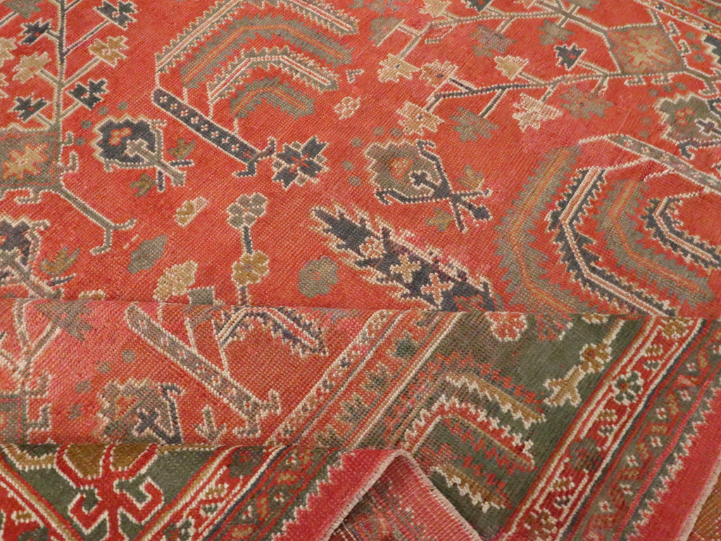 Antique Turkish Oushak Room Size Carpet, No.27634 - Galerie Shabab