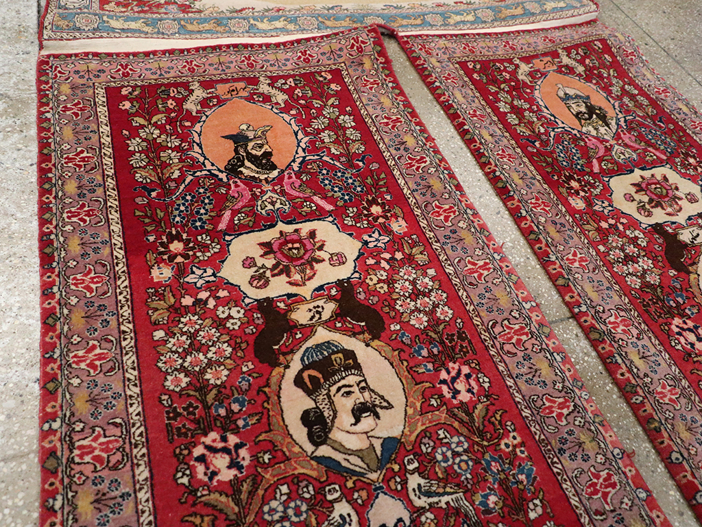 Vintage Persian Tabriz Pictorial Rug, No.27639 - Galerie Shabab