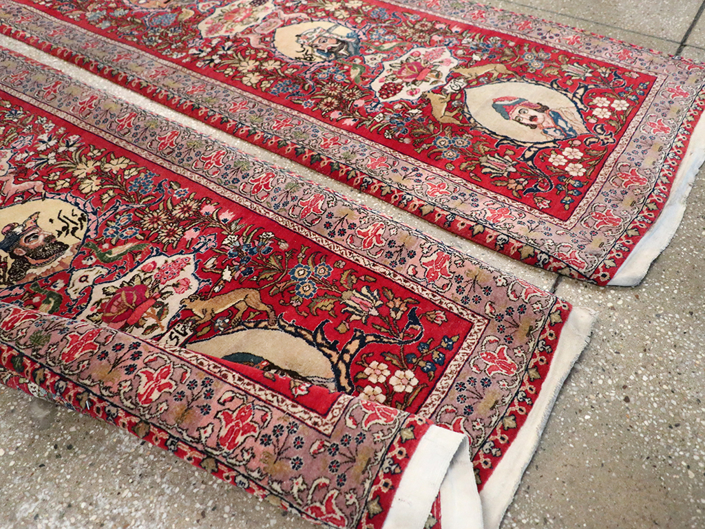 Vintage Persian Tabriz Pictorial Rug, No.27639 - Galerie Shabab