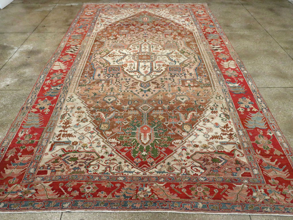 Antique Persian Heriz Carpet, No.27640 - Galerie Shabab