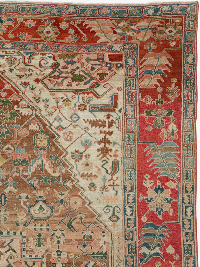 Antique Persian Heriz Carpet, No.27640 - Galerie Shabab