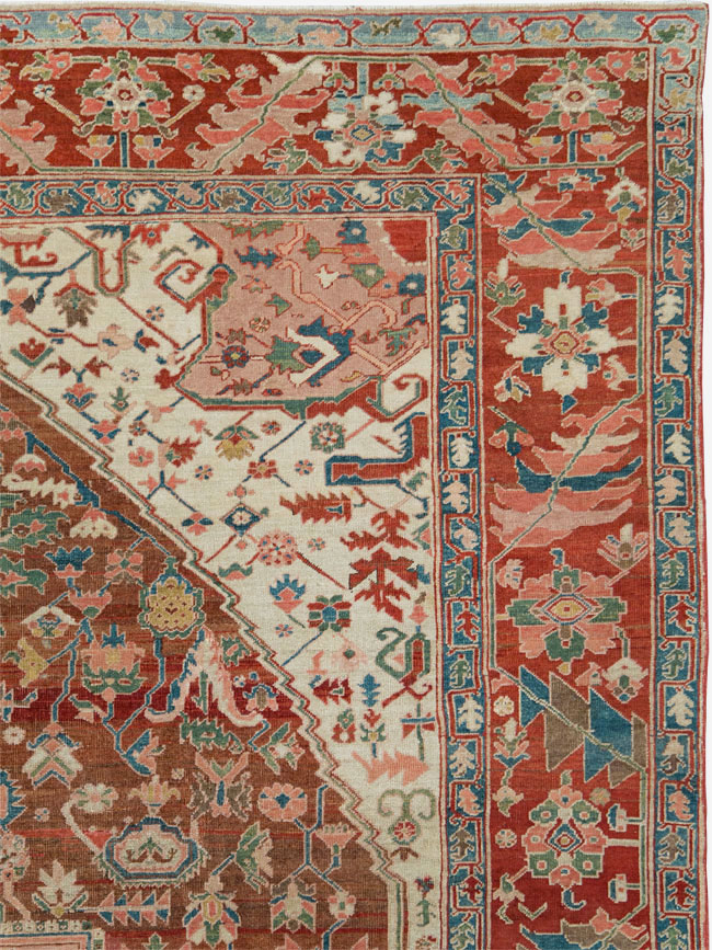 Antique Persian Heriz Carpet, No.27640 - Galerie Shabab