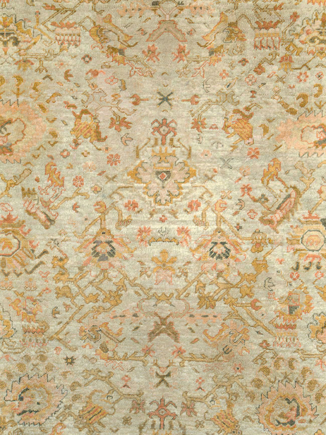 Antique Turkish Oushak Carpet, No.27644 - Galerie Shabab