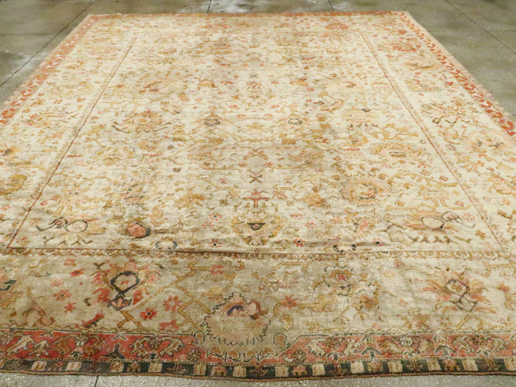 Antique Turkish Oushak Carpet, No.27644 - Galerie Shabab
