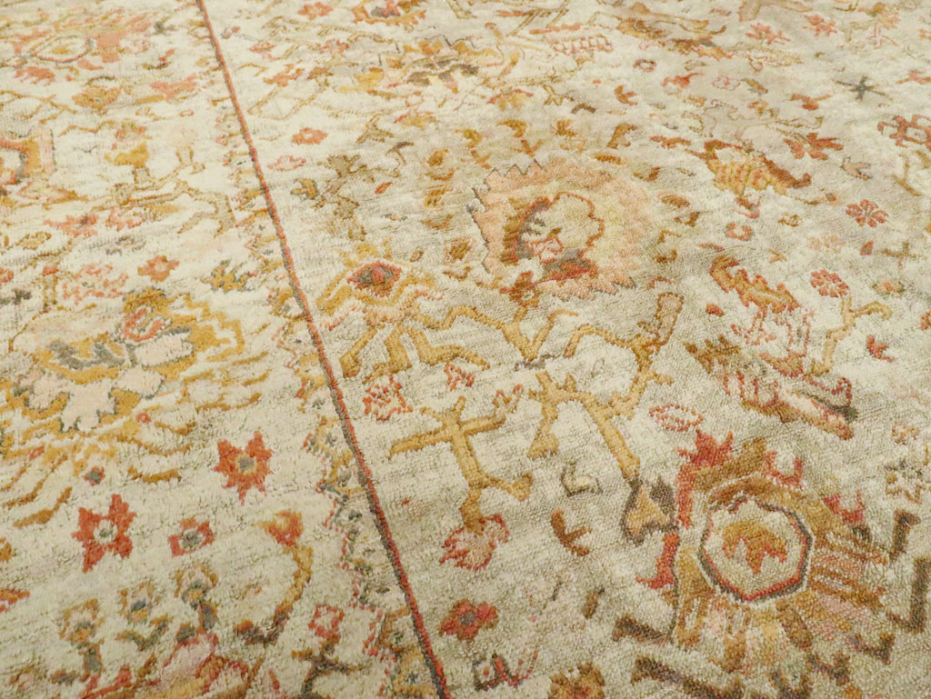 Antique Turkish Oushak Carpet, No.27644 - Galerie Shabab