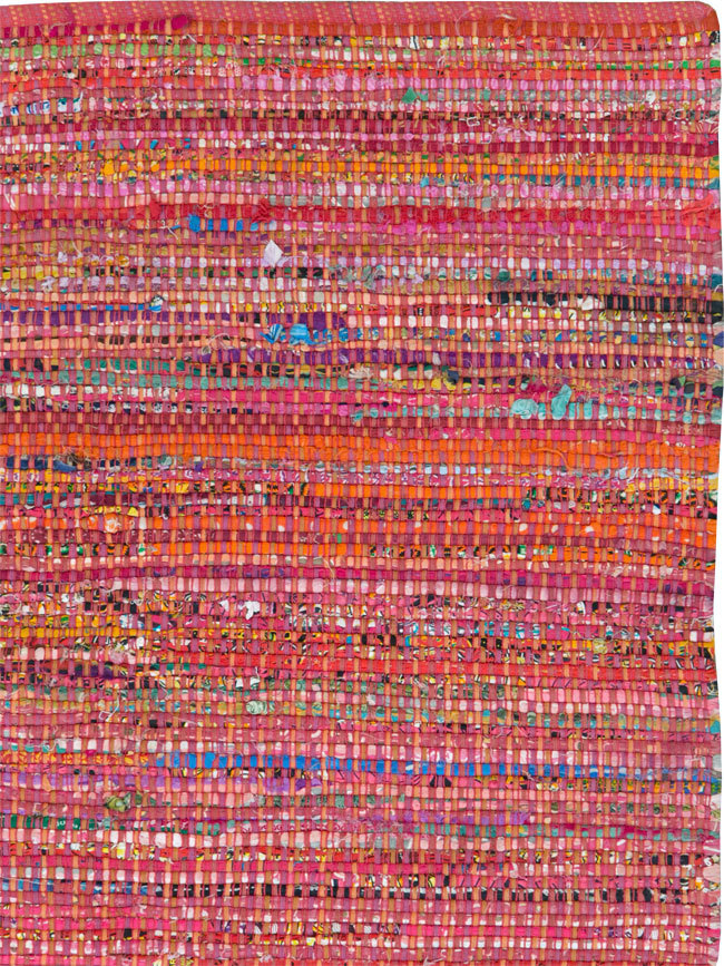 Vintage American Rag Rug, No.27654 - Galerie Shabab