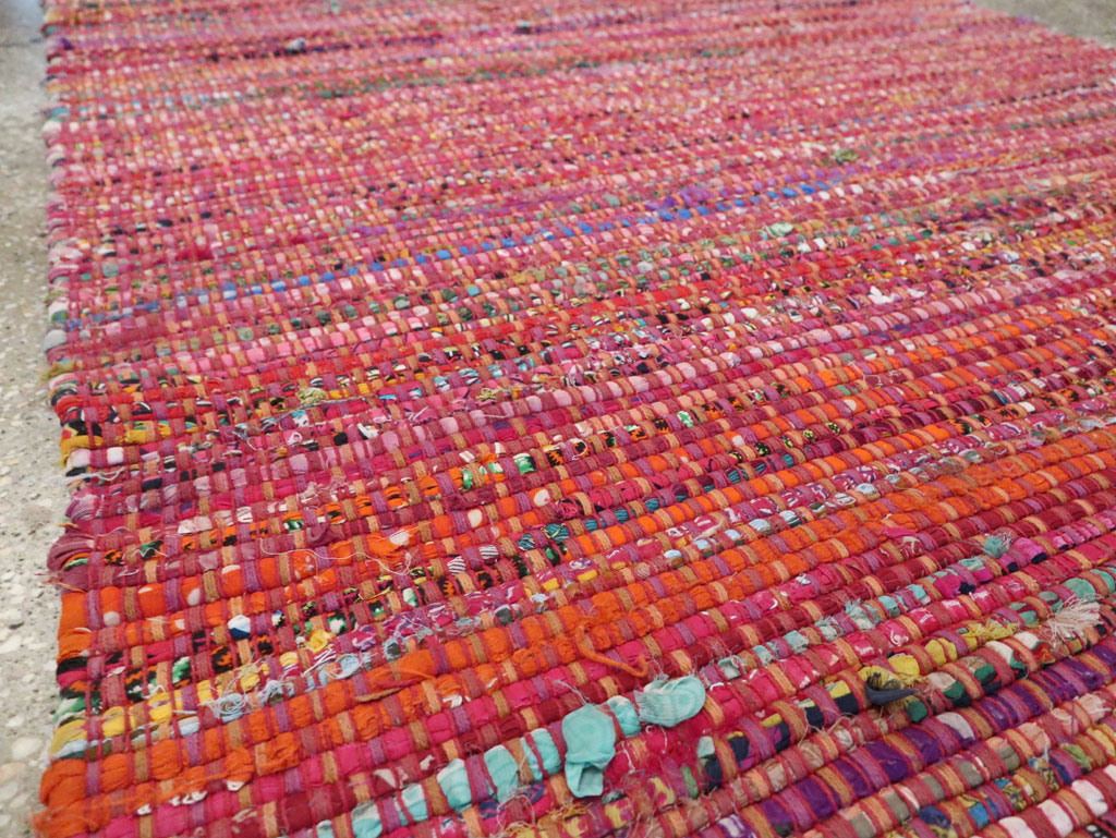 Vintage American Rag Rug, No.27654 - Galerie Shabab