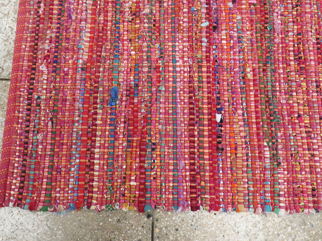 Vintage American Rag Rug, No.27654 - Galerie Shabab