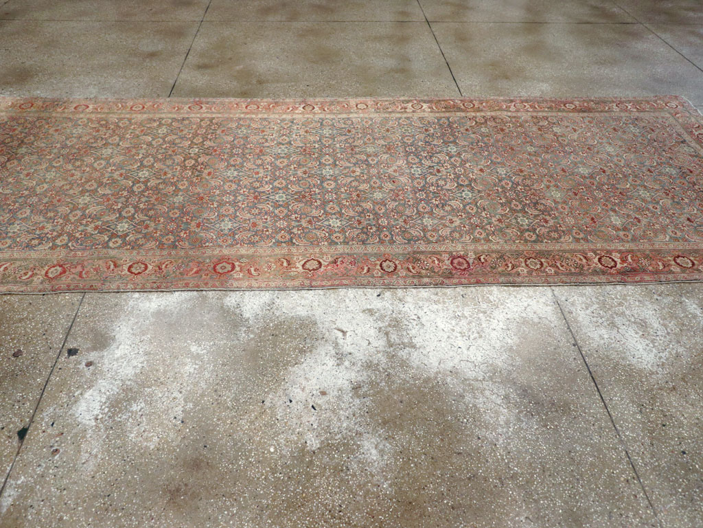 Antique Persian Bidjar Wide Gallery Runner, No.27665 - Galerie Shabab