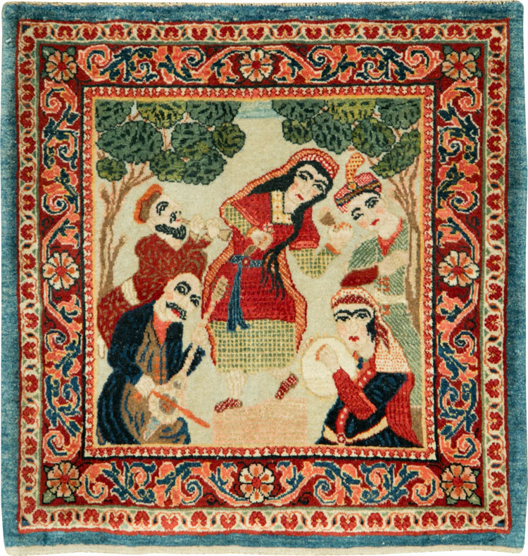 Vintage Persian Pictorial Sarouk, No.27667 - Galerie Shabab