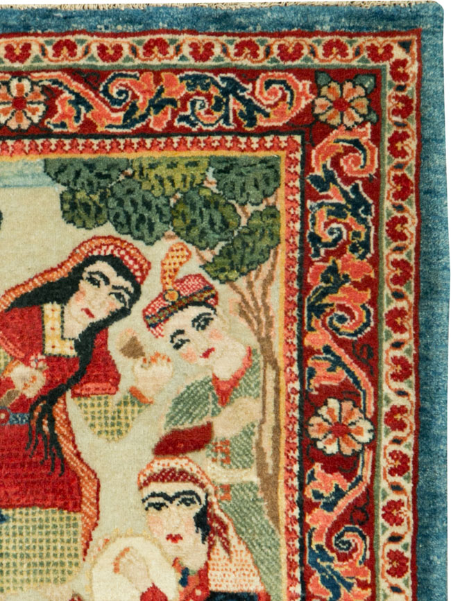 Vintage Persian Pictorial Sarouk, No.27667 - Galerie Shabab