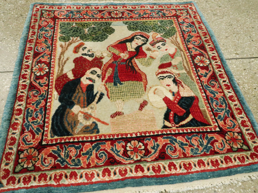 Vintage Persian Pictorial Sarouk, No.27667 - Galerie Shabab