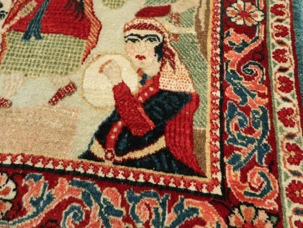 Vintage Persian Pictorial Sarouk, No.27667 - Galerie Shabab