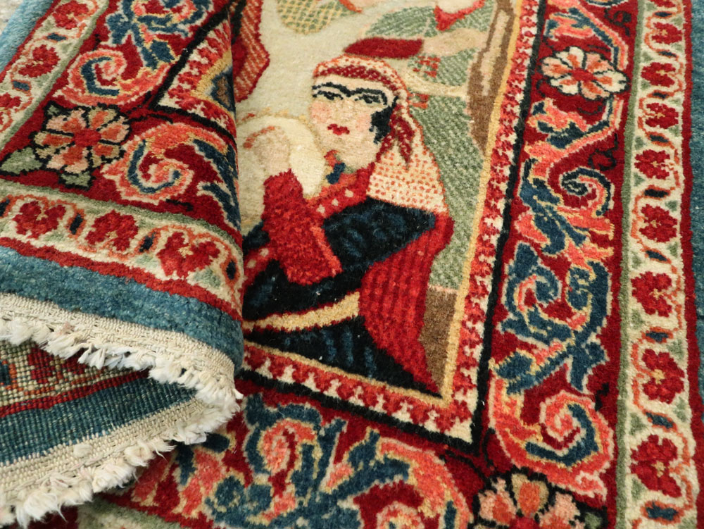 Vintage Persian Pictorial Sarouk, No.27667 - Galerie Shabab
